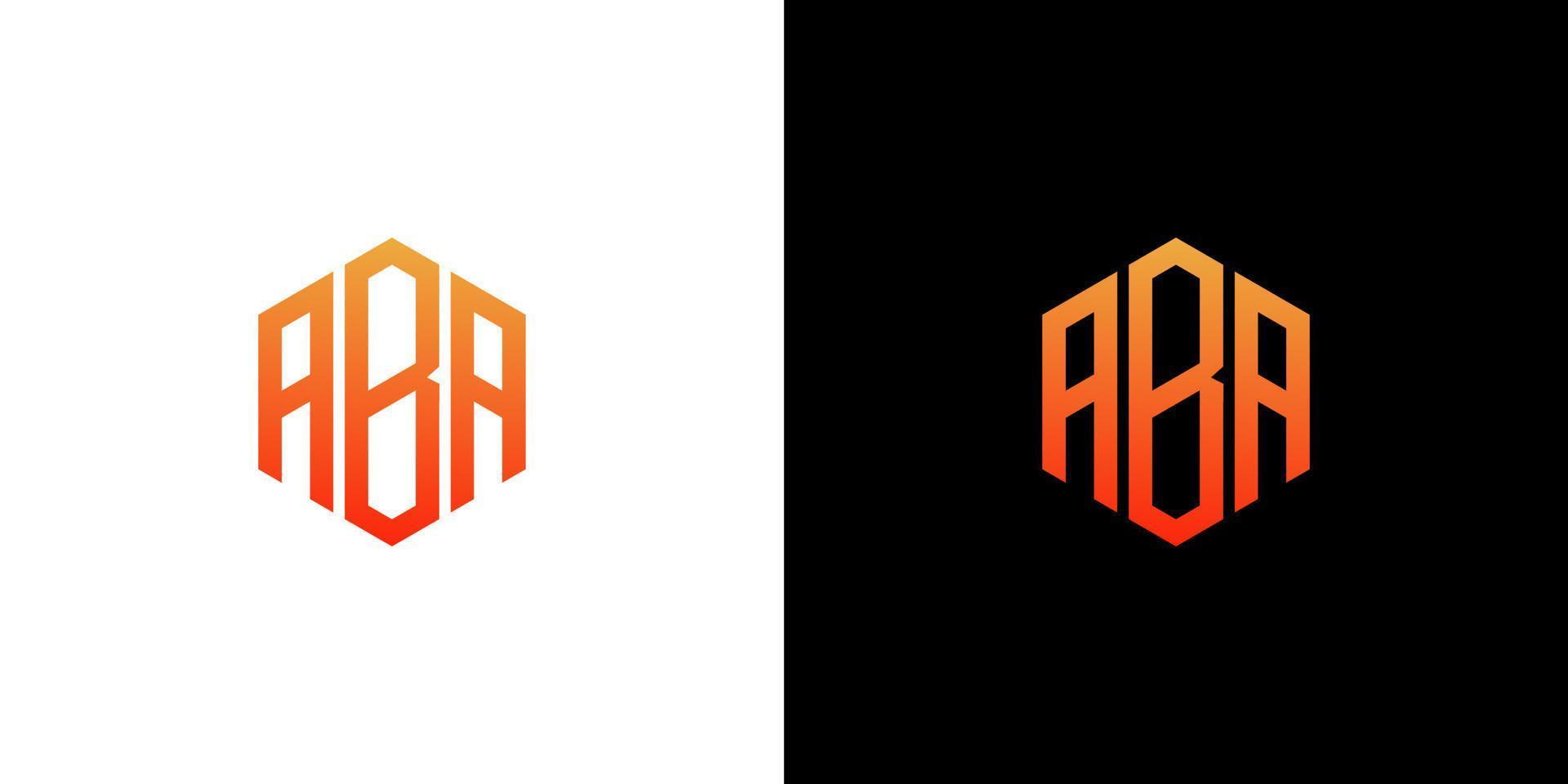 aba-Buchstaben-Logo-Design-Polygon-Monogramm-Symbol-Vektorvorlage vektor