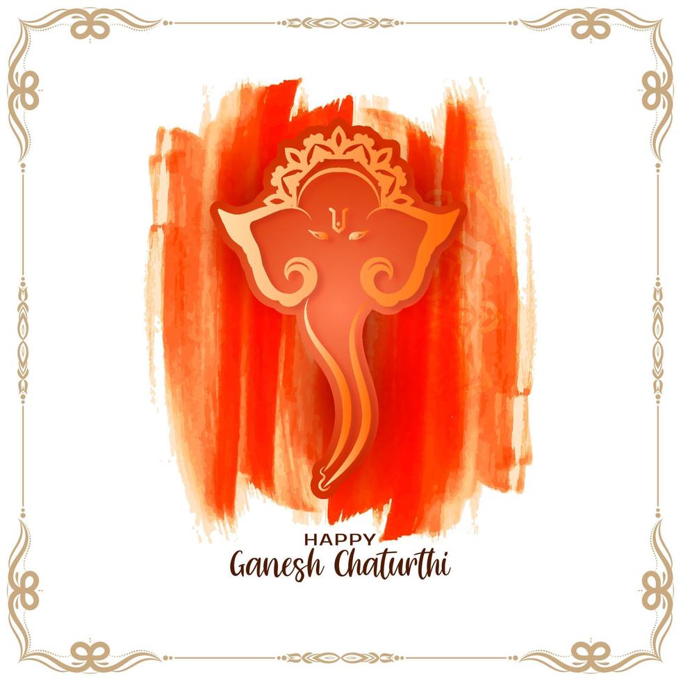 Happy Ganesh Chaturthi Festival dekorativer traditioneller Hintergrund vektor