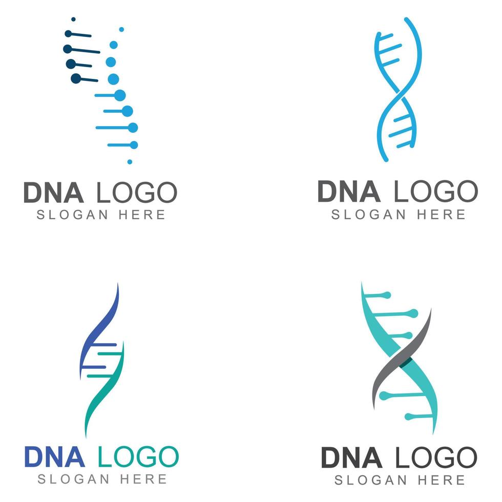 DNA-Vektor-Logo. modernes medizinisches logo, mit vektorillustrationsschablonendesign vektor