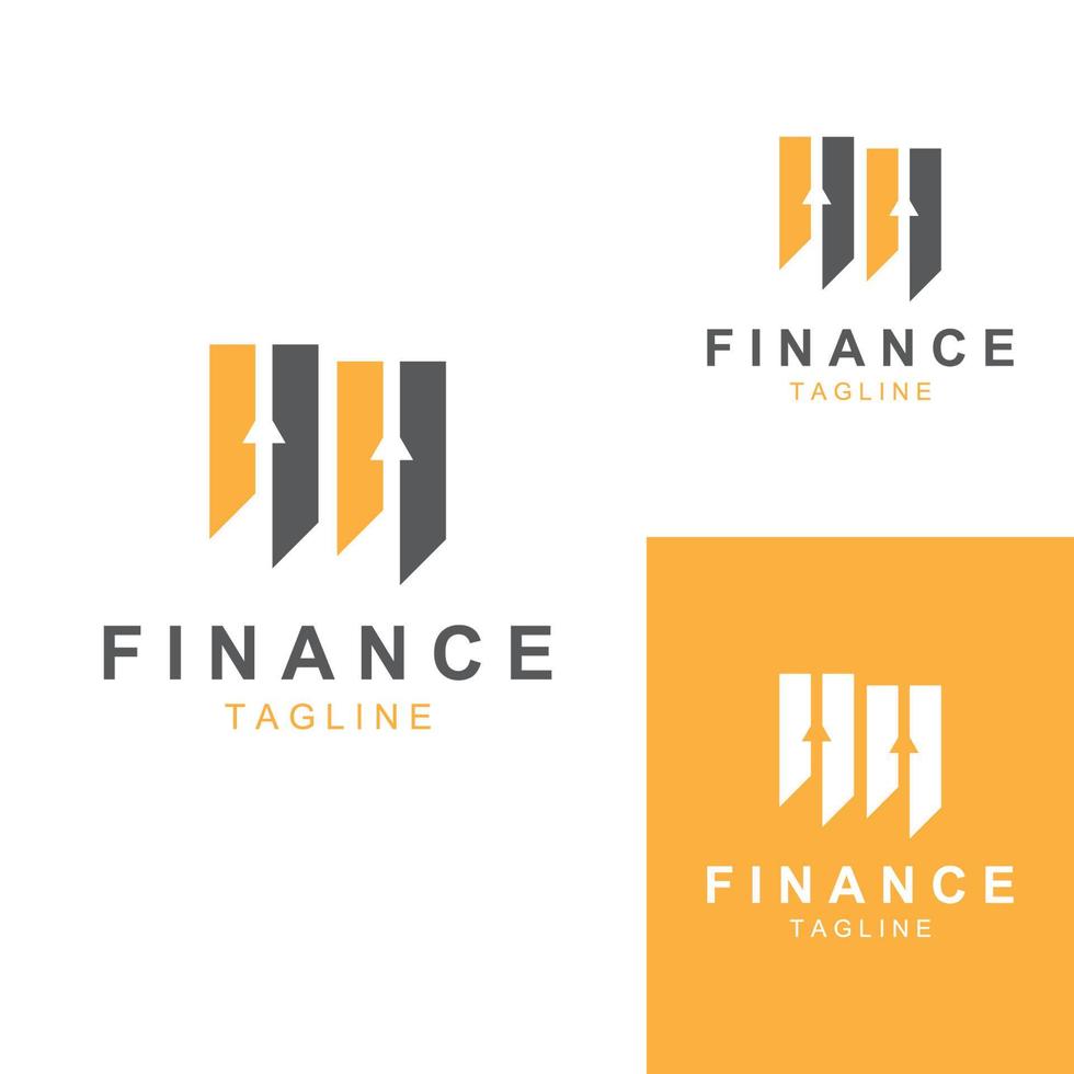 finanzgeschäftslogo oder finanzgrafik logo.logo für finanzgeschäftsergebnisdaten.mit symboldesign-vektorschablonenillustration. vektor