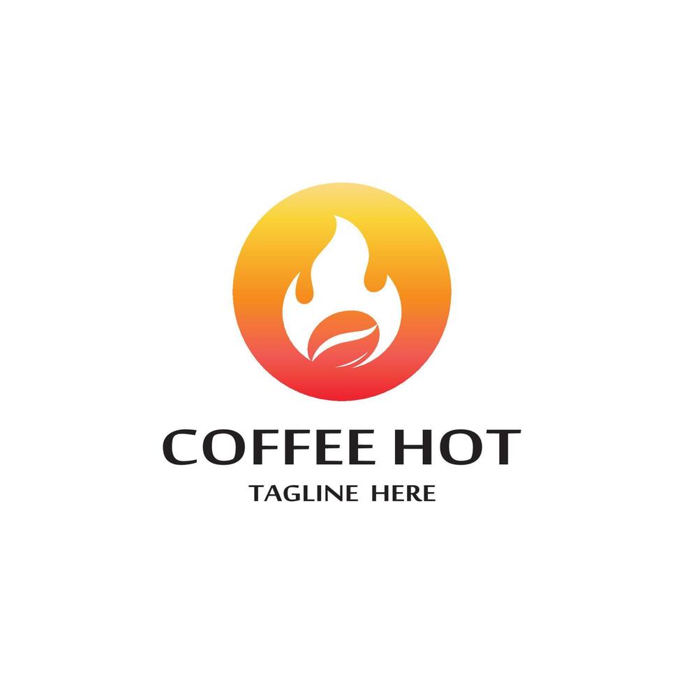 kaffe böna logotyp vektor