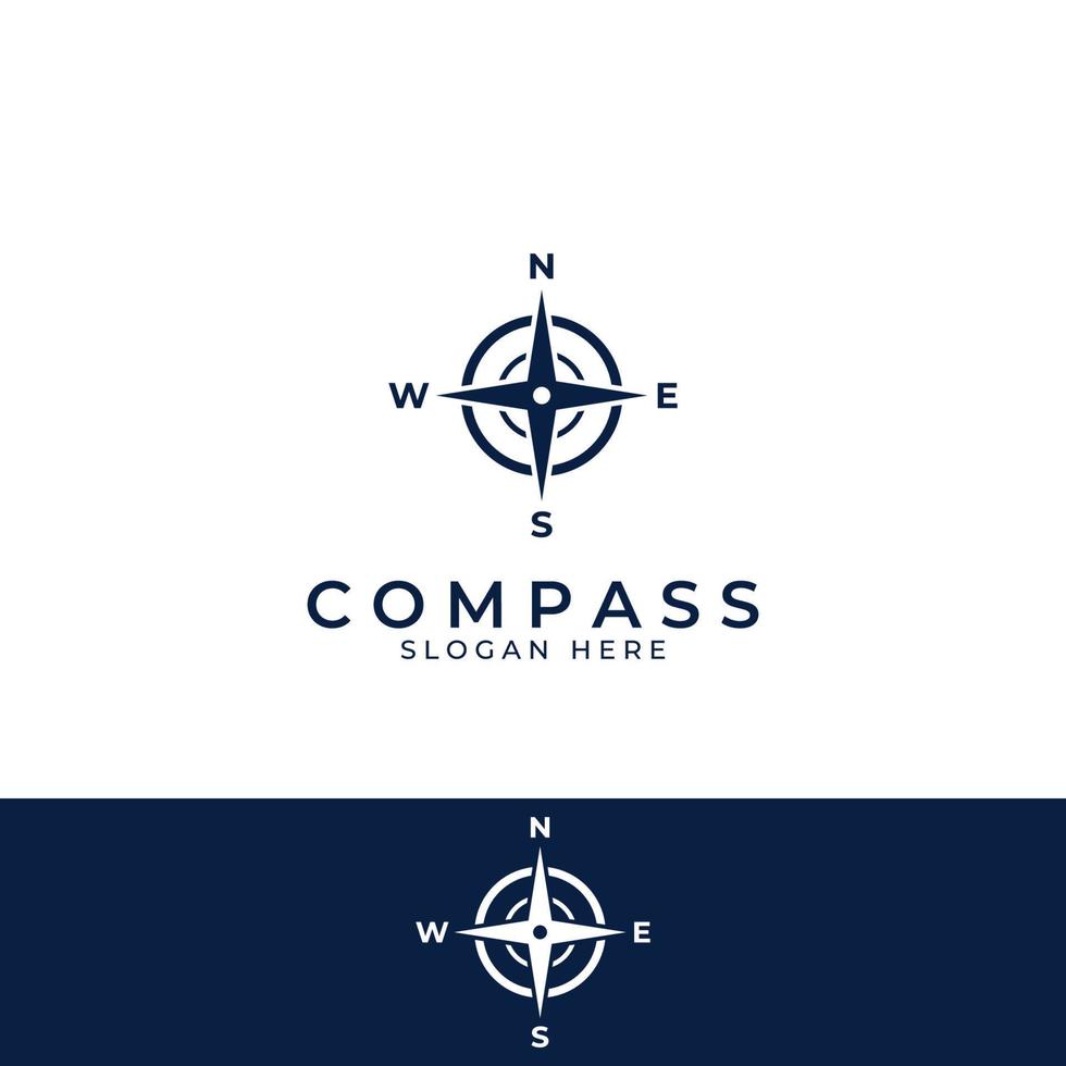 Kompass-Logo, Richtungshilfe oder Pandom. Kompass-Logo-Symbol-Vektor-Illustration-Vorlage. vektor