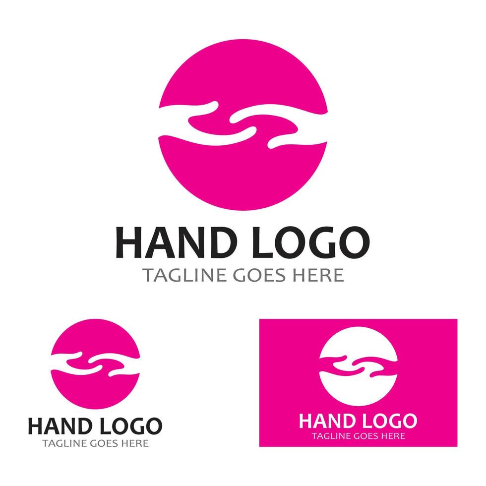 Handpflege-Logo und Symbolvektorvorlage eps10 vektor