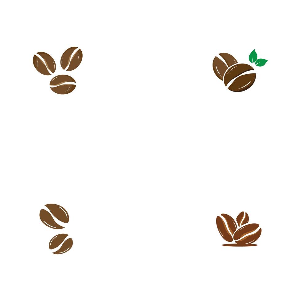 kaffe böna logotyp vektor