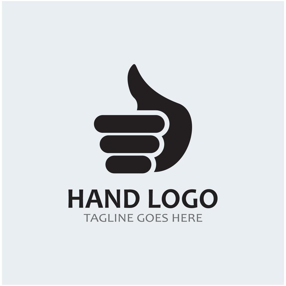 hand logotyp ikon vektor formgivningsmall illustration