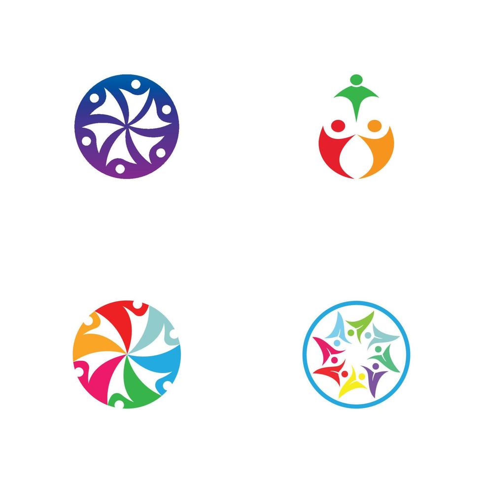 Community-Symbol-Logo-Vektorvorlage vektor