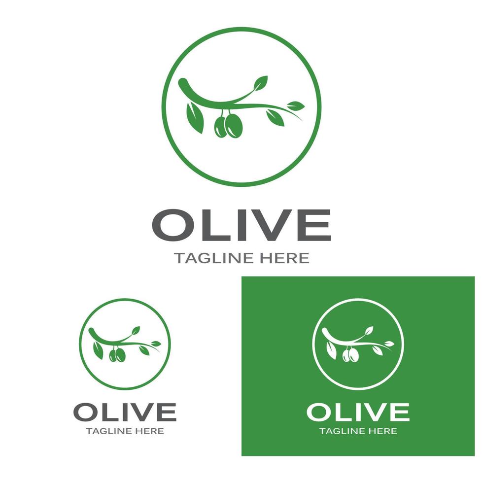 oliv olja logotyp natur vektor