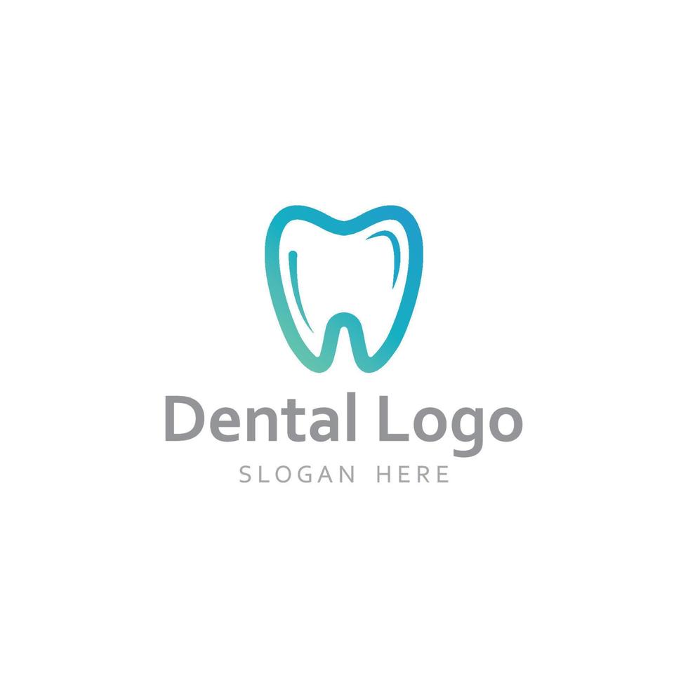 dental logotyp, logotyp för dental hälsa, och logotyp för dental vård. använder sig av en mall illustration vektor design begrepp