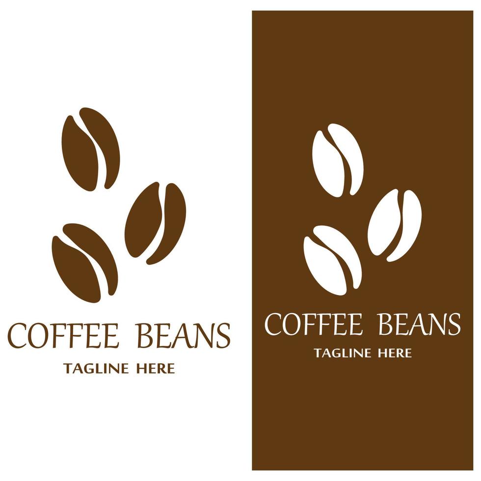 Kaffeebohne Symbol Vektor Illustration Vorlage