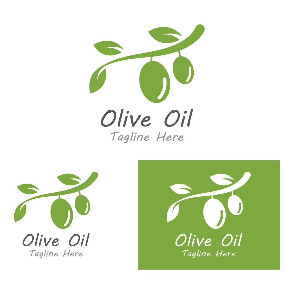 oliv olja logotyp natur vektor