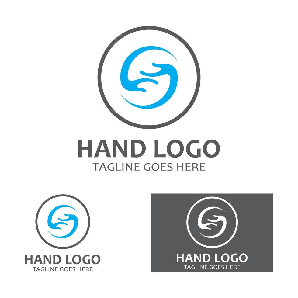 Hand-Logo-Symbol-Vektor-Design-Vorlage-Illustration vektor