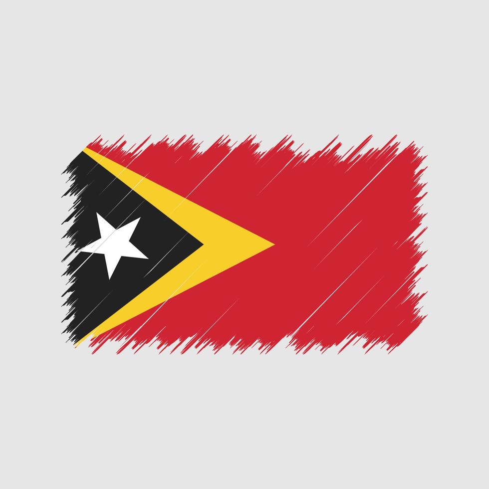 Pinselstriche der Osttimor-Flagge. Nationalflagge vektor