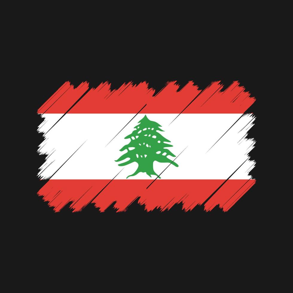 Libanon-Flaggenvektor. Nationalflagge vektor