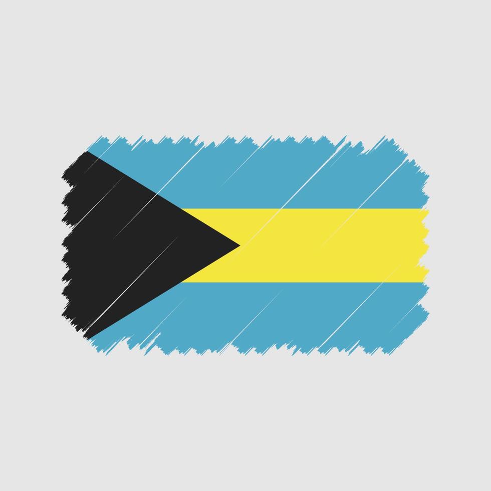 Pinselvektor der Bahamas-Flagge. Nationalflagge vektor