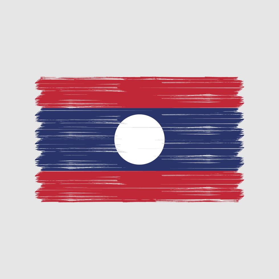 laos flaggborste. National flagga vektor