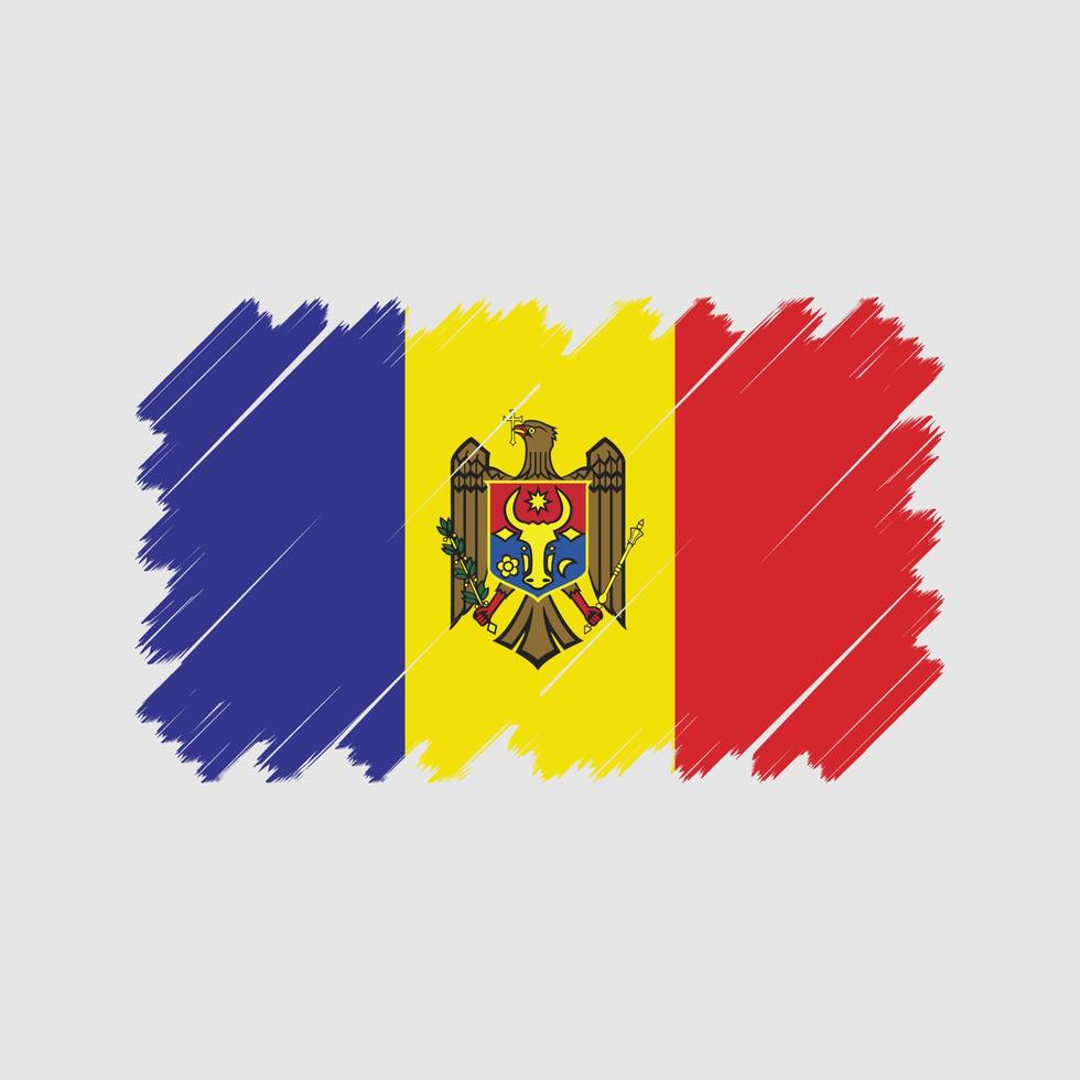 moldawischer Flaggenvektor. Nationalflagge vektor