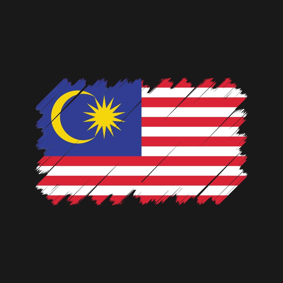 Vektor der malaysischen Flagge. Nationalflagge