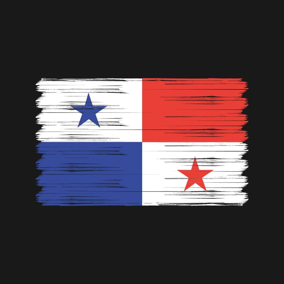 Panama-Flagge-Pinsel. Nationalflagge vektor