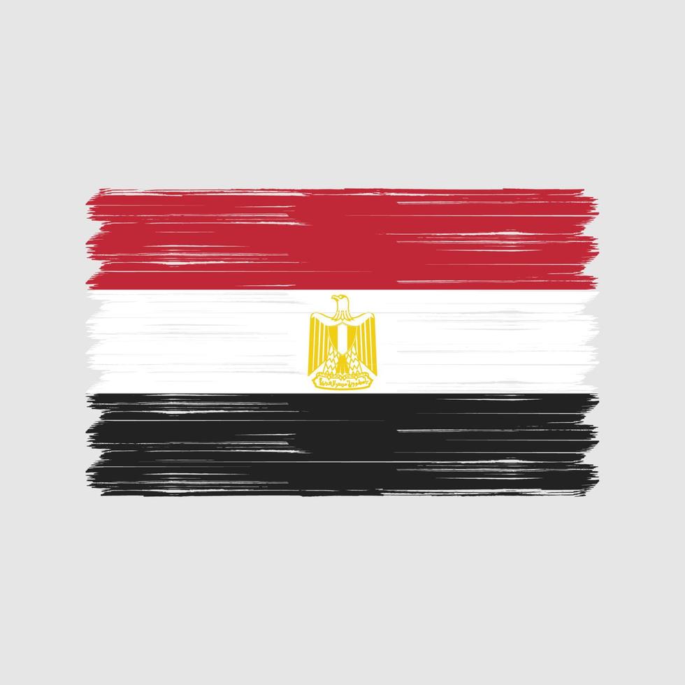 egyptens flagga borste. National flagga vektor