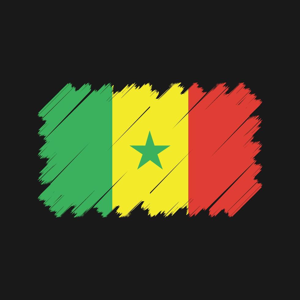 senegal flagga vektor. National flagga vektor