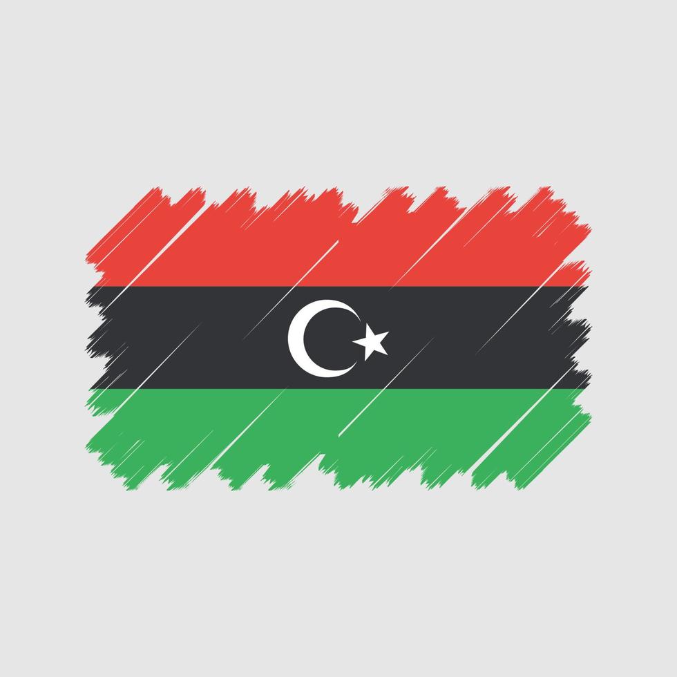 libyens flagga vektor. National flagga vektor