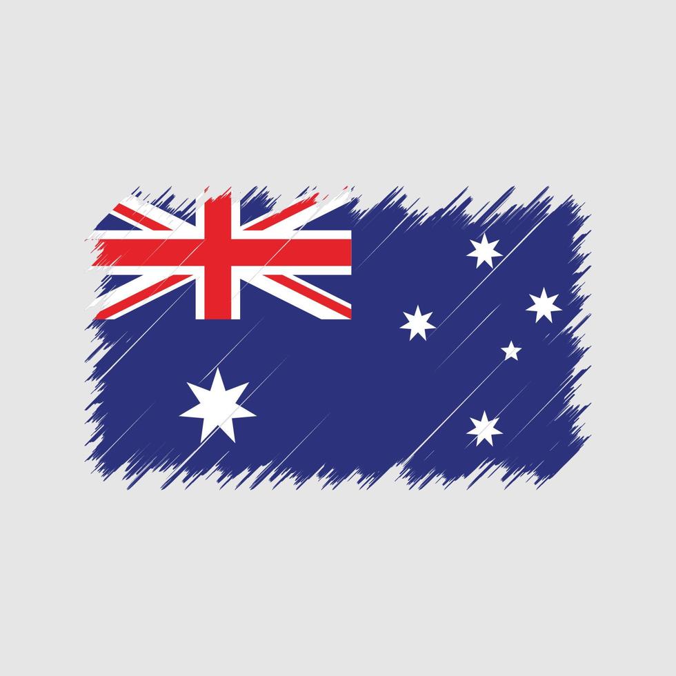 australiens flagga penseldrag. National flagga vektor