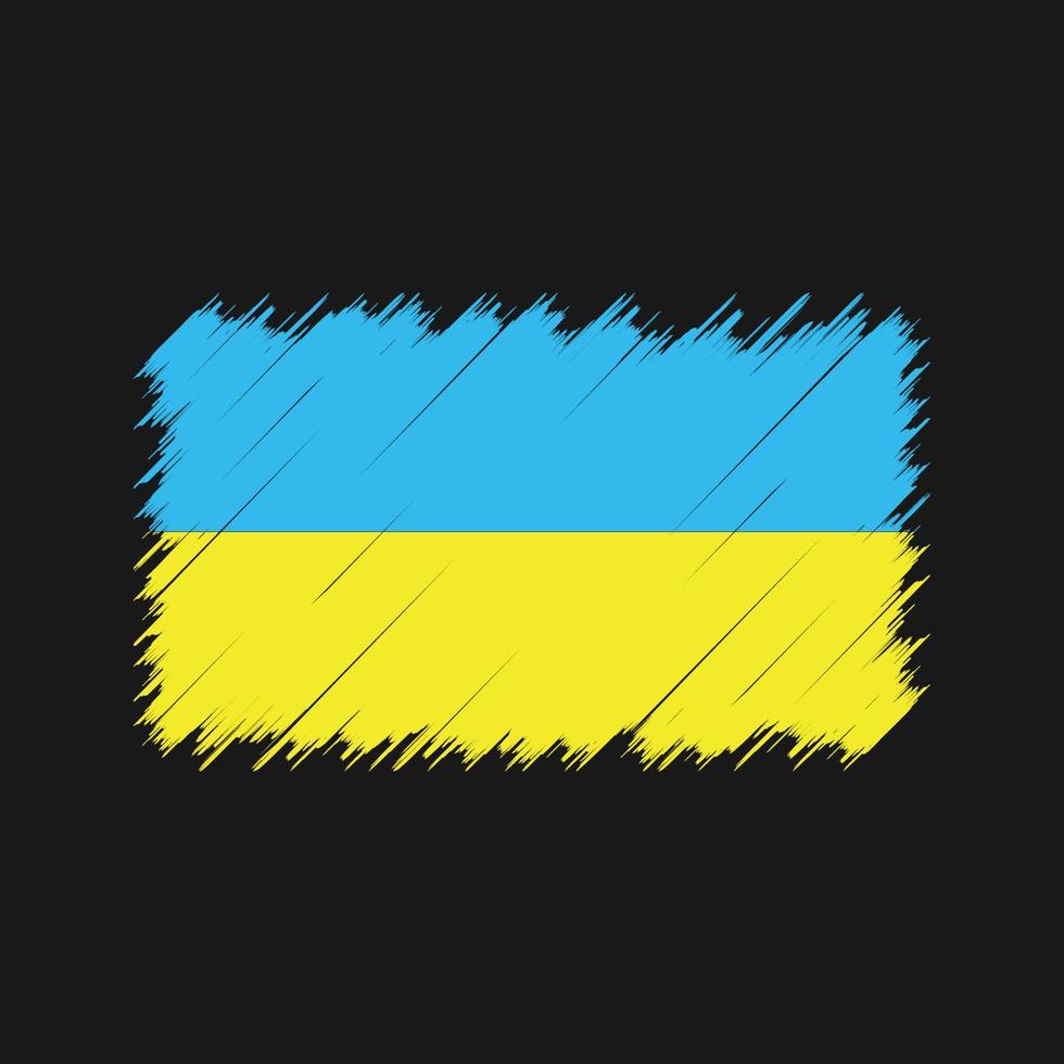 Pinselstriche der ukrainischen Flagge. Nationalflagge vektor