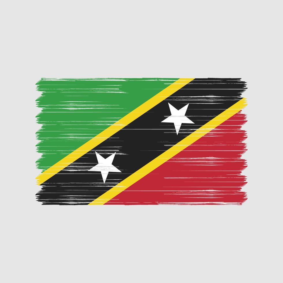 saint kitts och nevis flaggborste. National flagga vektor