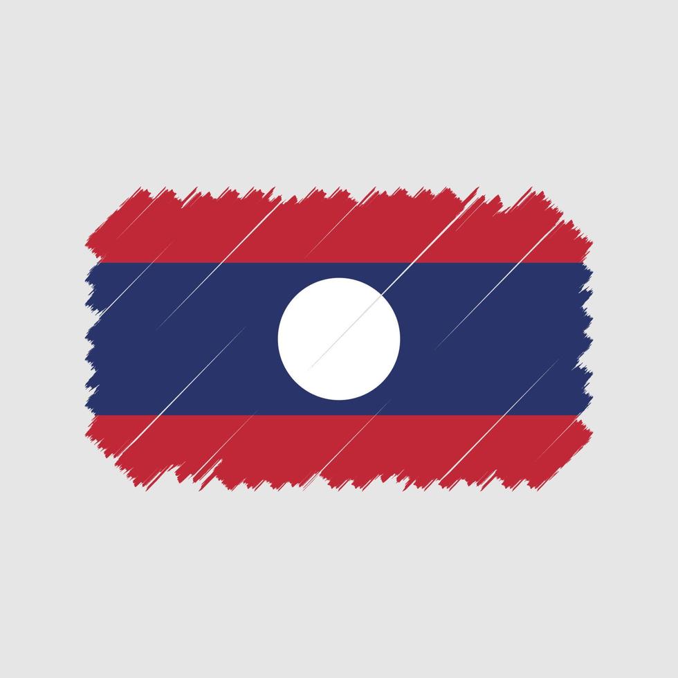 laos flagga borste vektor. National flagga vektor