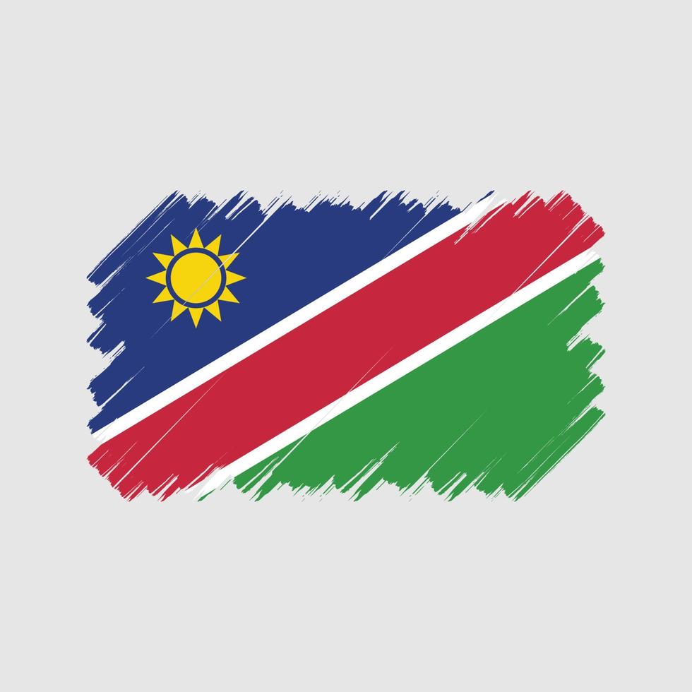 Namibia-Flagge-Pinsel. Nationalflagge vektor