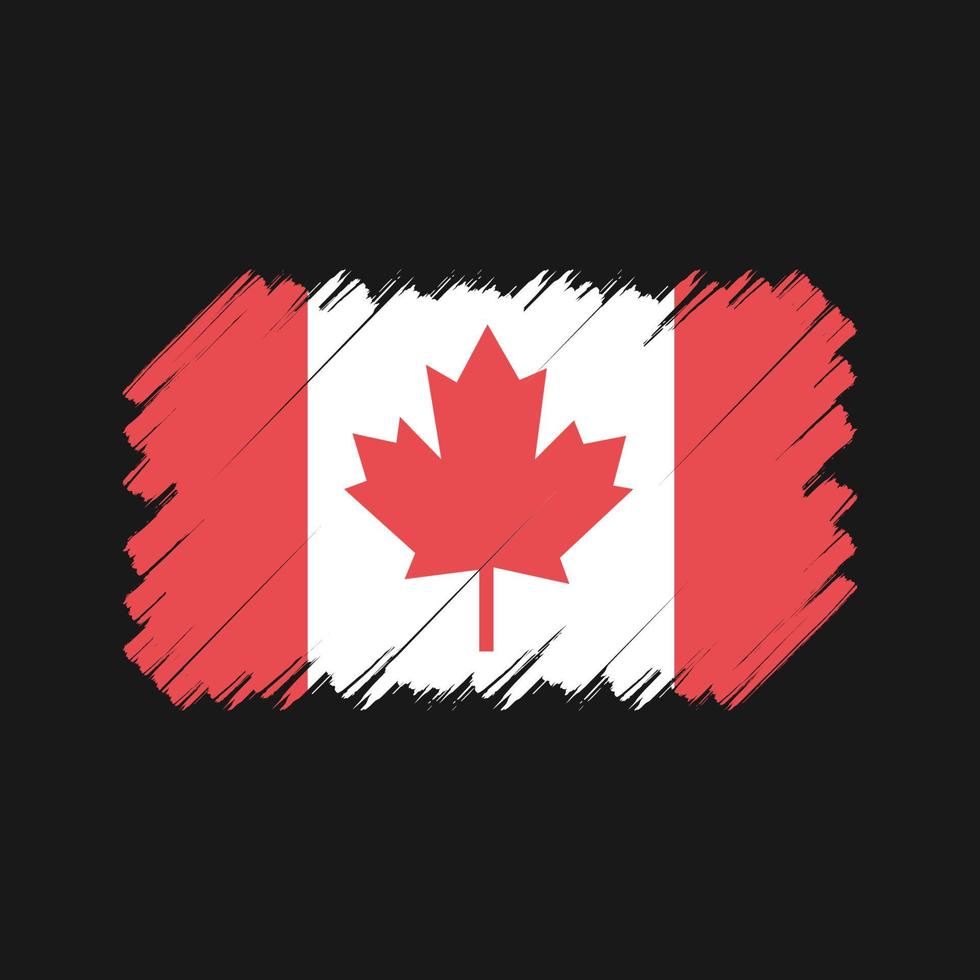 Kanada-Flagge-Pinsel. Nationalflagge vektor