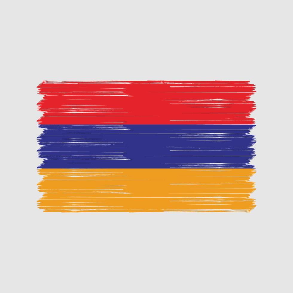 armenien flaggborste. National flagga vektor