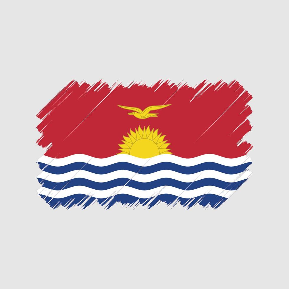 kiribati flagga borste. National flagga vektor