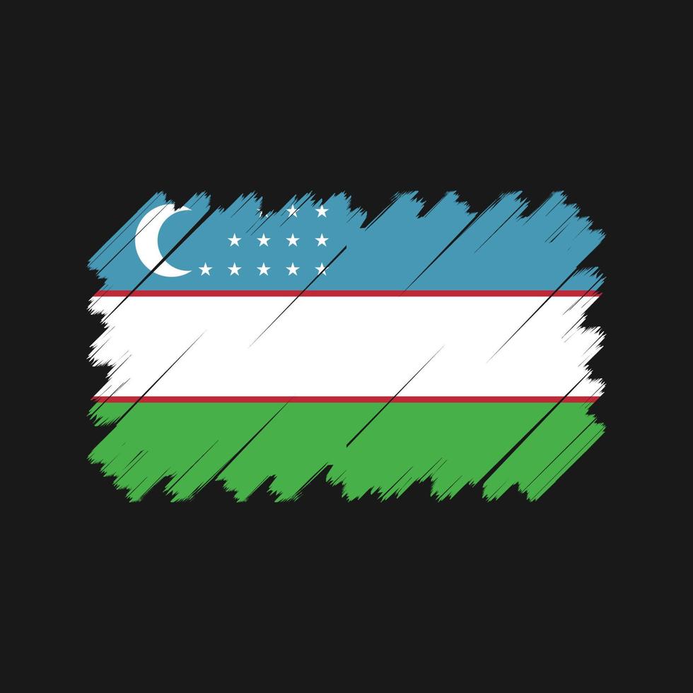 Usbekistan-Flaggenvektor. Nationalflagge vektor