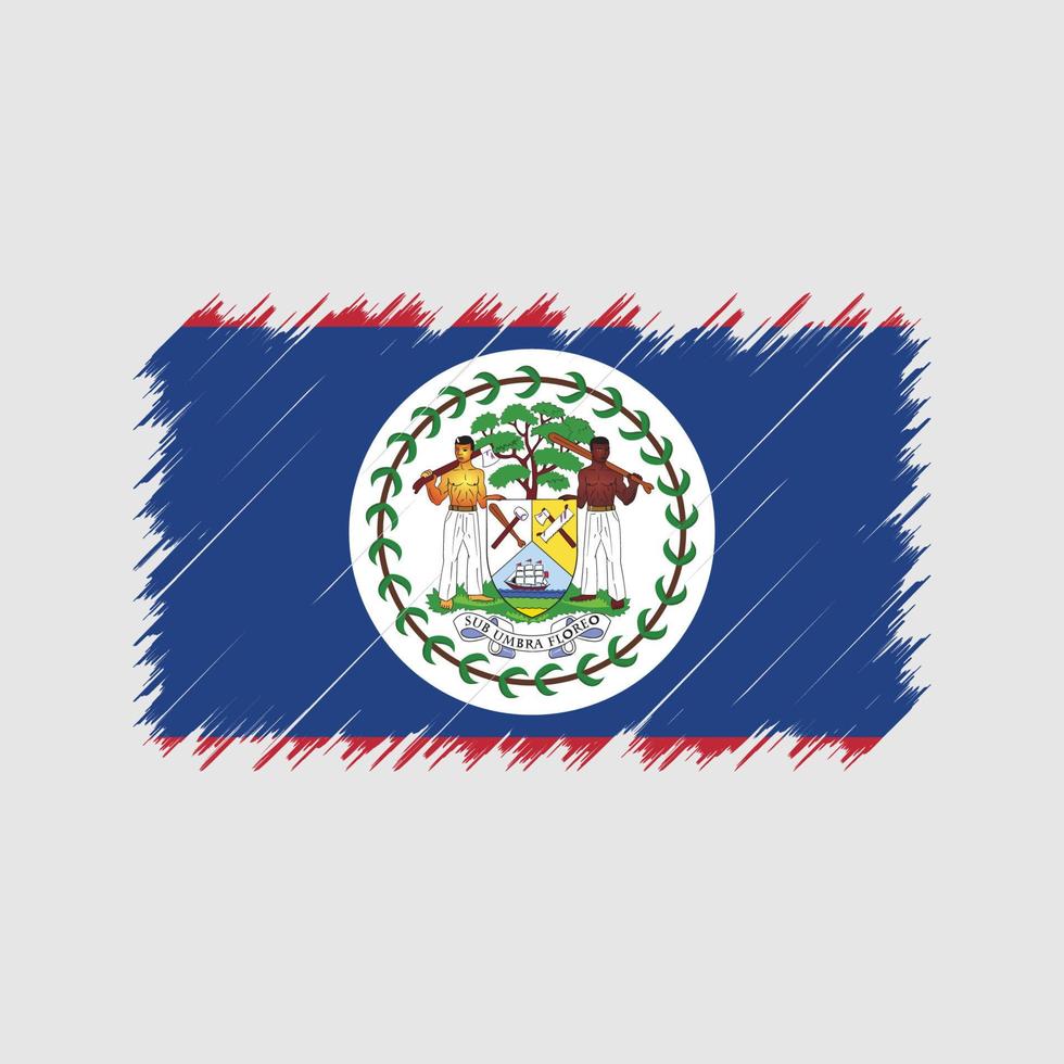 belize flagga penseldrag. National flagga vektor