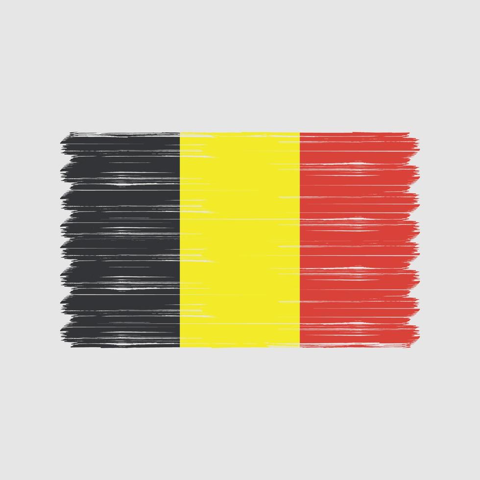 Bürste der belgischen Flagge. Nationalflagge vektor