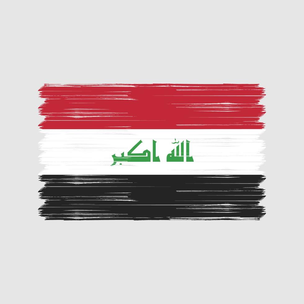 irak flaggborste. National flagga vektor