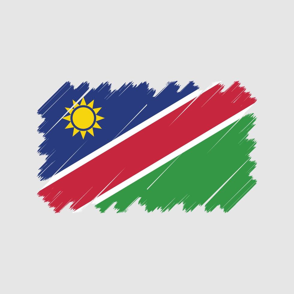 Namibia flagga vektor. National flagga vektor