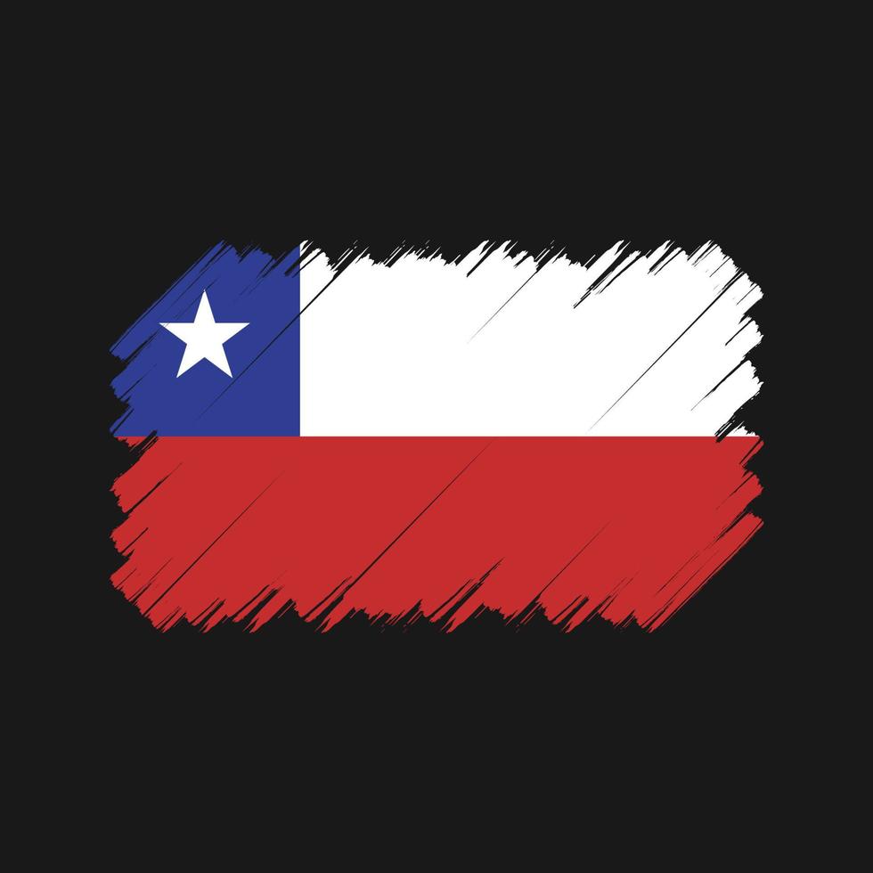 Bürste mit chilenischer Flagge. Nationalflagge vektor