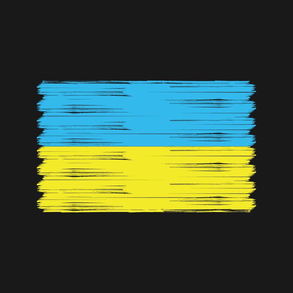 Bürste der ukrainischen Flagge. Nationalflagge vektor