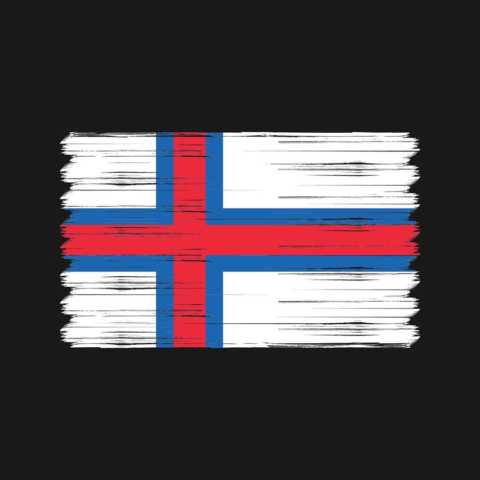 Färöarnas flaggborste. National flagga vektor