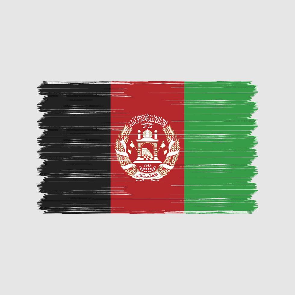 afghanistan flagga borste. National flagga vektor