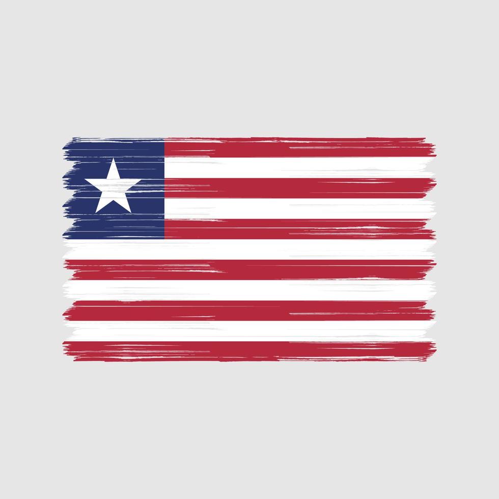Bürste der Liberia-Flagge. Nationalflagge vektor