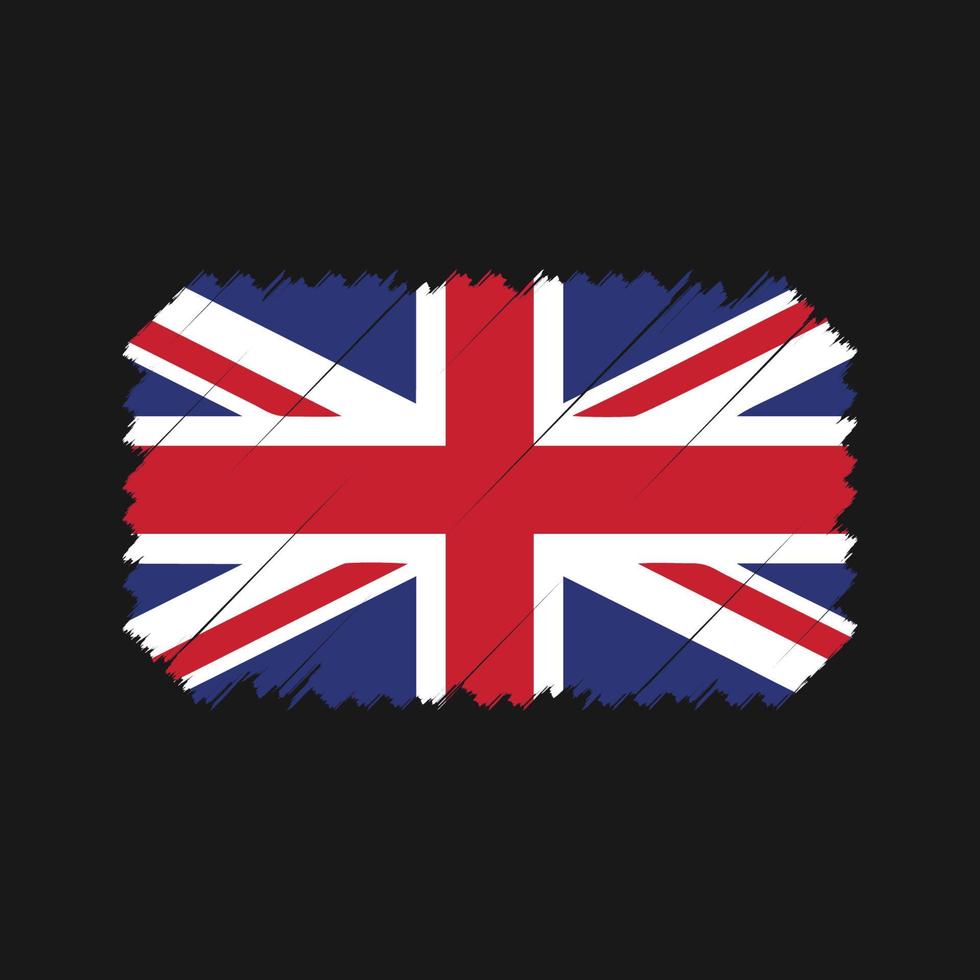 Storbritannien flagga borste vektor. National flagga vektor