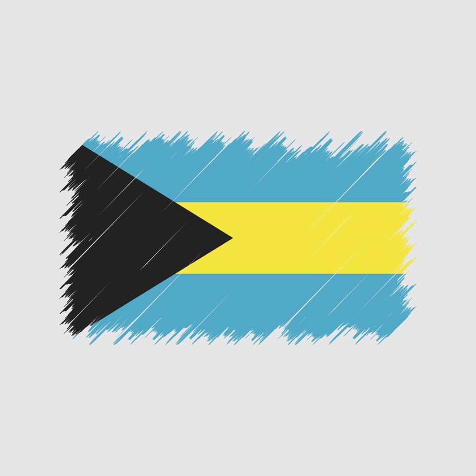 Bahamas flagga penseldrag. National flagga vektor