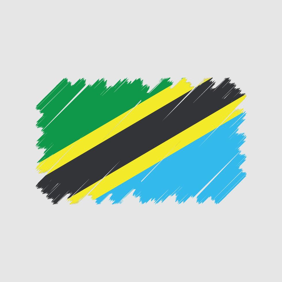 tanzania flagga vektor. National flagga vektor