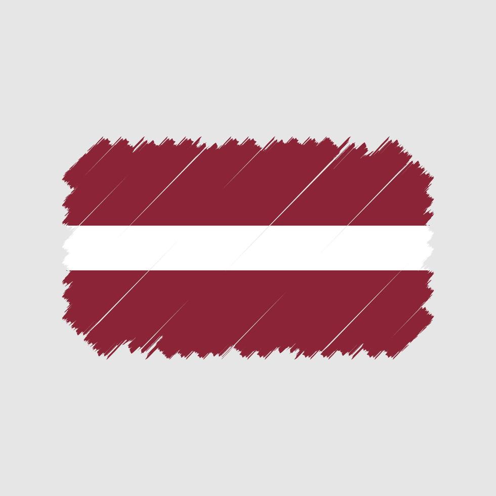 Lettland-Flagge-Pinsel-Vektor. Nationalflagge vektor