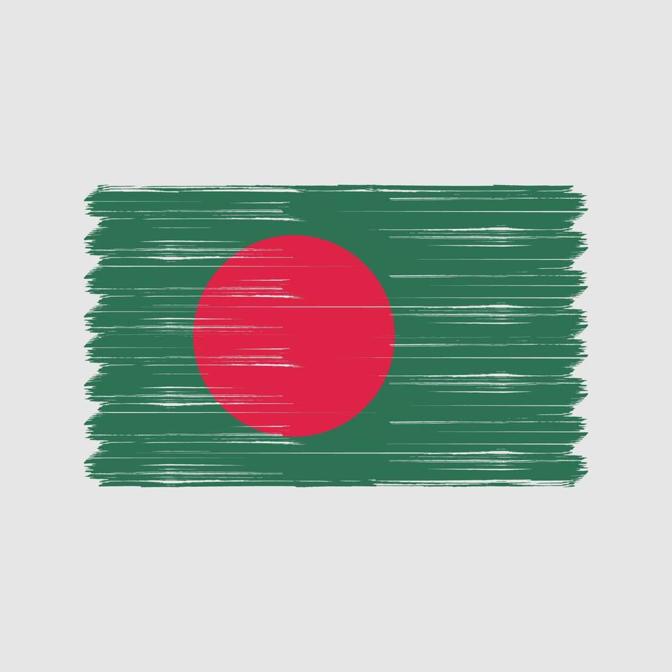 Bürste der Flagge von Bangladesch. Nationalflagge vektor