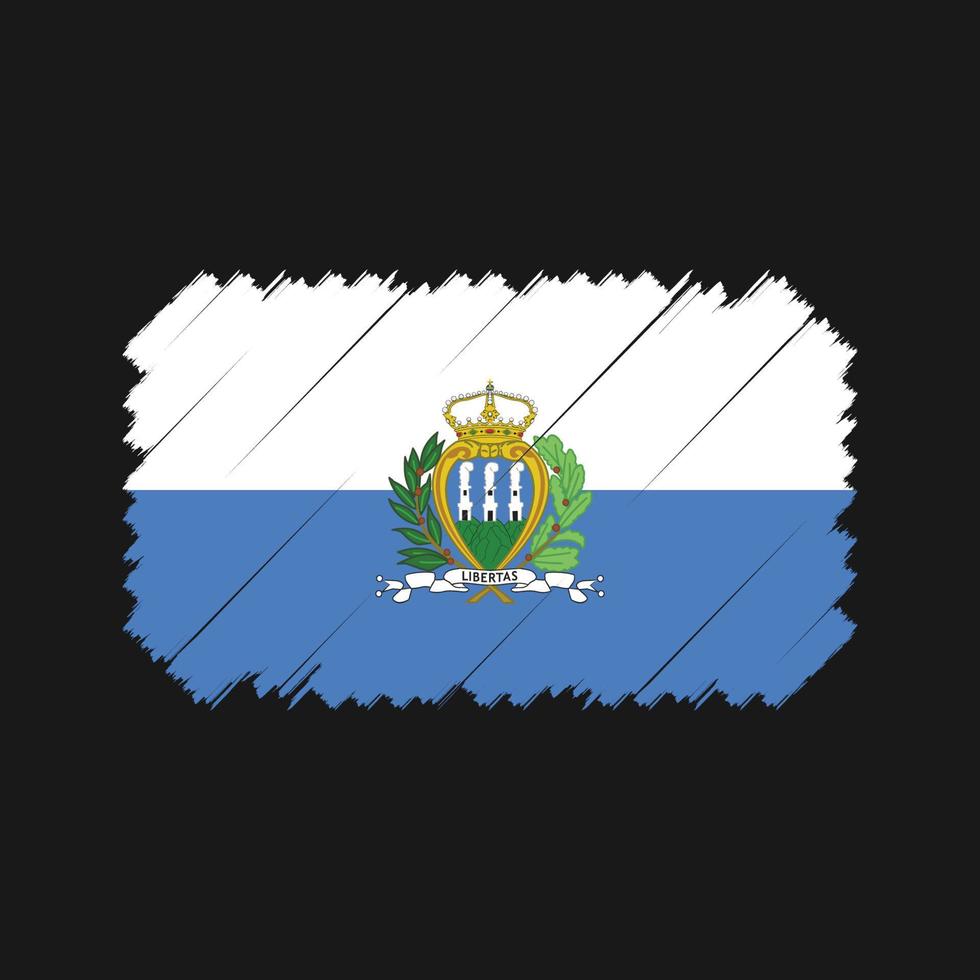 san marino flagga borste vektor. National flagga vektor