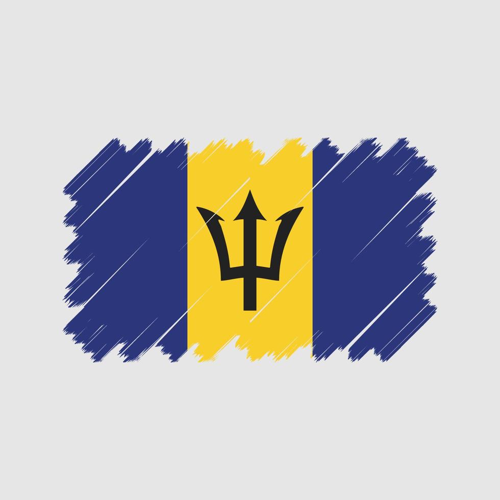 Barbados-Flaggenvektor. Nationalflagge vektor